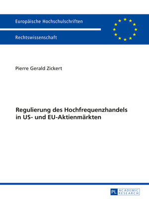 cover image of Regulierung des Hochfrequenzhandels in US- und EU-Aktienmaerkten